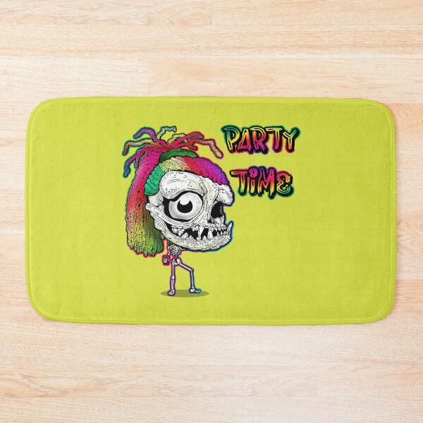 Item preview, Rainbow Dreadlock Funky Skull Skeleton: Party Time designed and sold by iduzarts.
