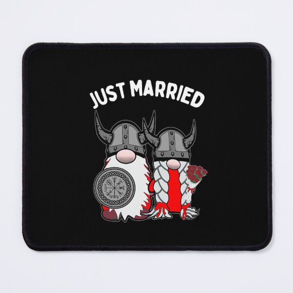 Item preview, Just Married Nordic Gnomes Viking Tomte Couple Scandinavian Nisse designed and sold by funnytshirtemp.