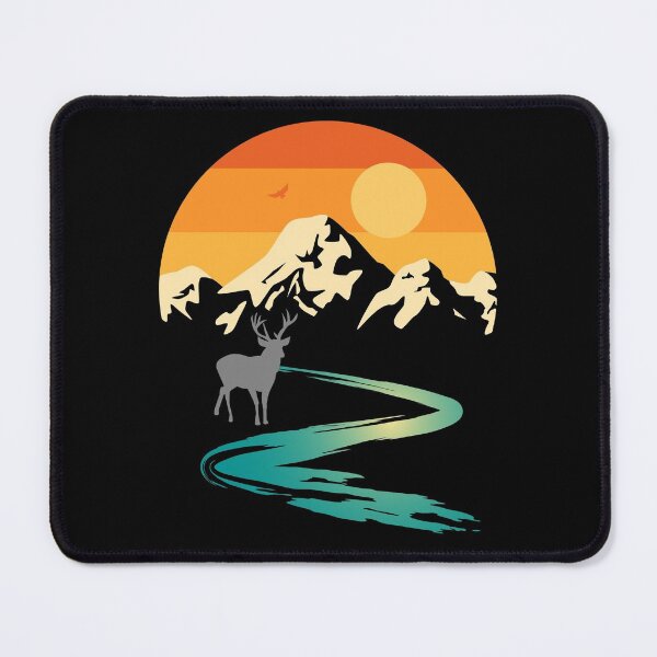 Item preview, Sunset Mountain Stream With Deer designed and sold by Scottees.