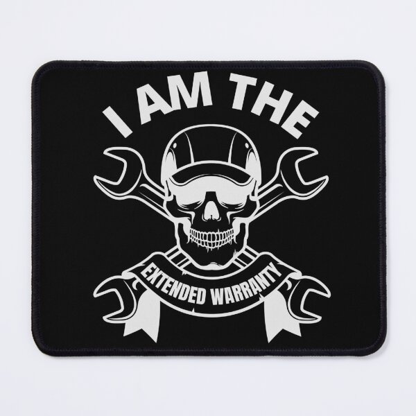 Item preview, I Am The Warranty Extended Warranty Funny Wrench Skull designed and sold by CarantinedChaos.