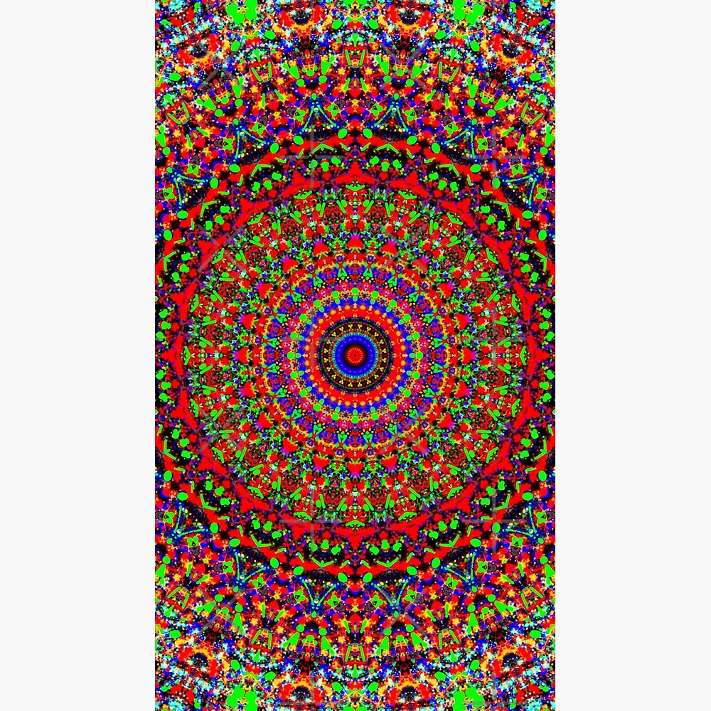 A Mesmerizing Floral Illusion - Item 4 - Red Circle Of Beads — Poster
