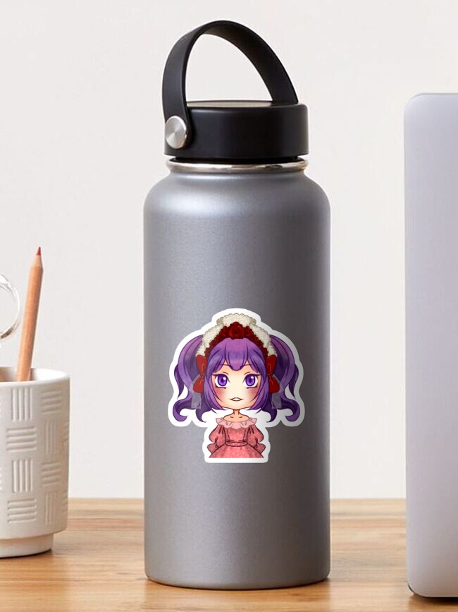 Thumbnail 1 of 3, Sticker, Chibi Lavendar Girl in Town designed and sold by Hawa777ARTS.