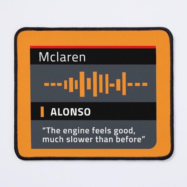 Item preview, Alonso Radio - Mclaren F1 - The engine feels good, much slower than before designed and sold by Harley-Jay.