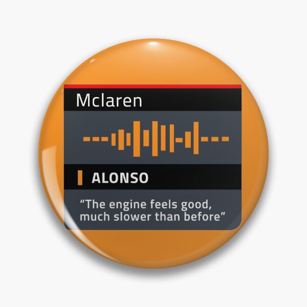 Item preview, Alonso Radio - Mclaren F1 - The engine feels good, much slower than before designed and sold by Harley-Jay.