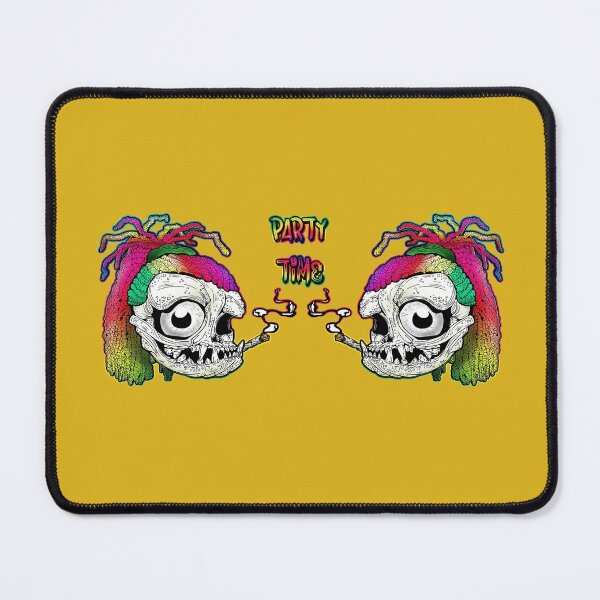 Item preview, Rainbow Dreadlock Funky Skull Skeleton: Party Time designed and sold by iduzarts.