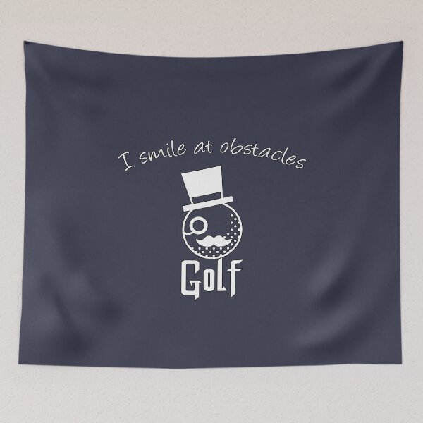 Item preview, I smile at obstacles, Golf Quote, Golf lovers,  Awesome gift for your friends and family designed and sold by abdelhak2005.