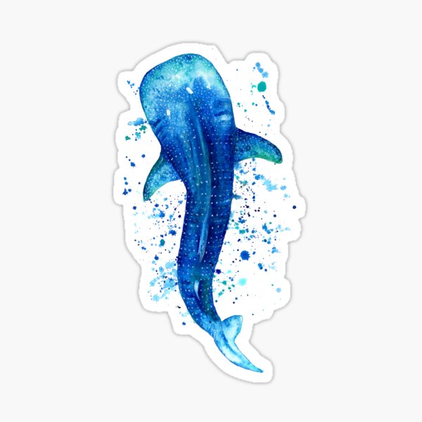 Artikel-Vorschau von Walhai-Aquarellmalerei, designt und verkauft von HappyNoireArt.