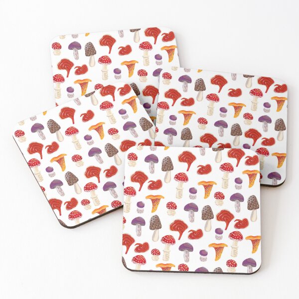 Item preview, Mushrooms in Gouache Pattern designed and sold by paintedpansy.