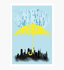 Yellow Umbrella Photographic Print