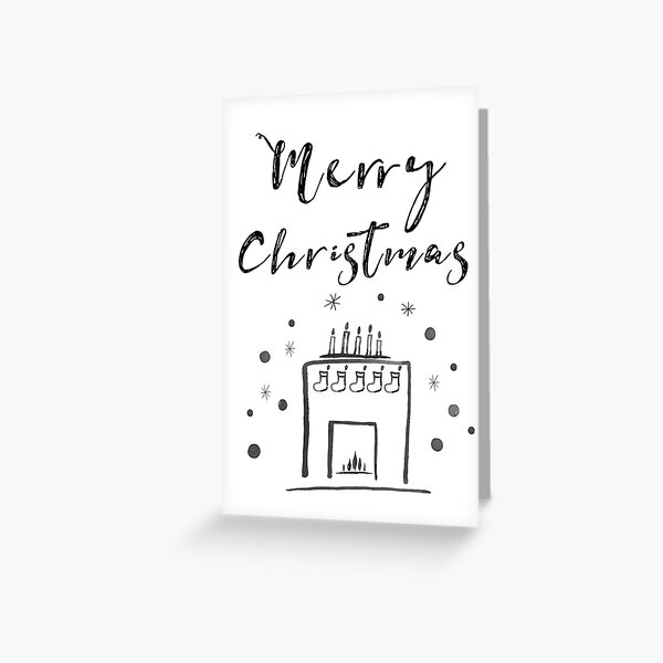Item preview, Black and white Merry Christmas designed and sold by ABCco.