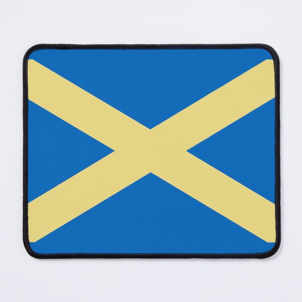 Item preview, Buff and Blue Saltire Flag (buff agus bratach gorm) designed and sold by JonathanR1994.