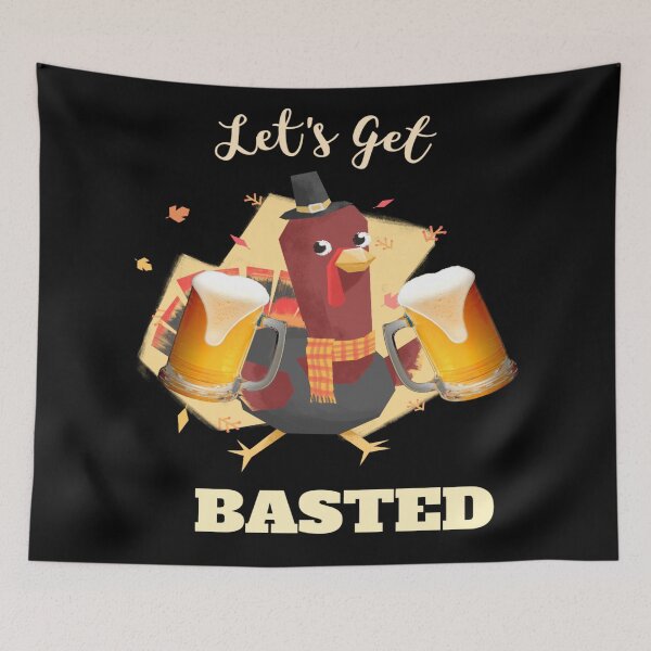 Item preview, Let's Get Basted Funny Beer Thanksgiving Turkey Gift designed and sold by Paula Helit.