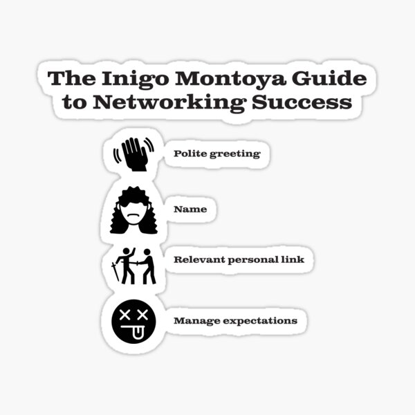 Item preview, Inigo Montoya: Guide to Networking Success designed and sold by ODMG.