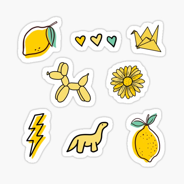 Summer Yellow Sticker Pack Sticker For Sale By Itika20 Redbubble 6522