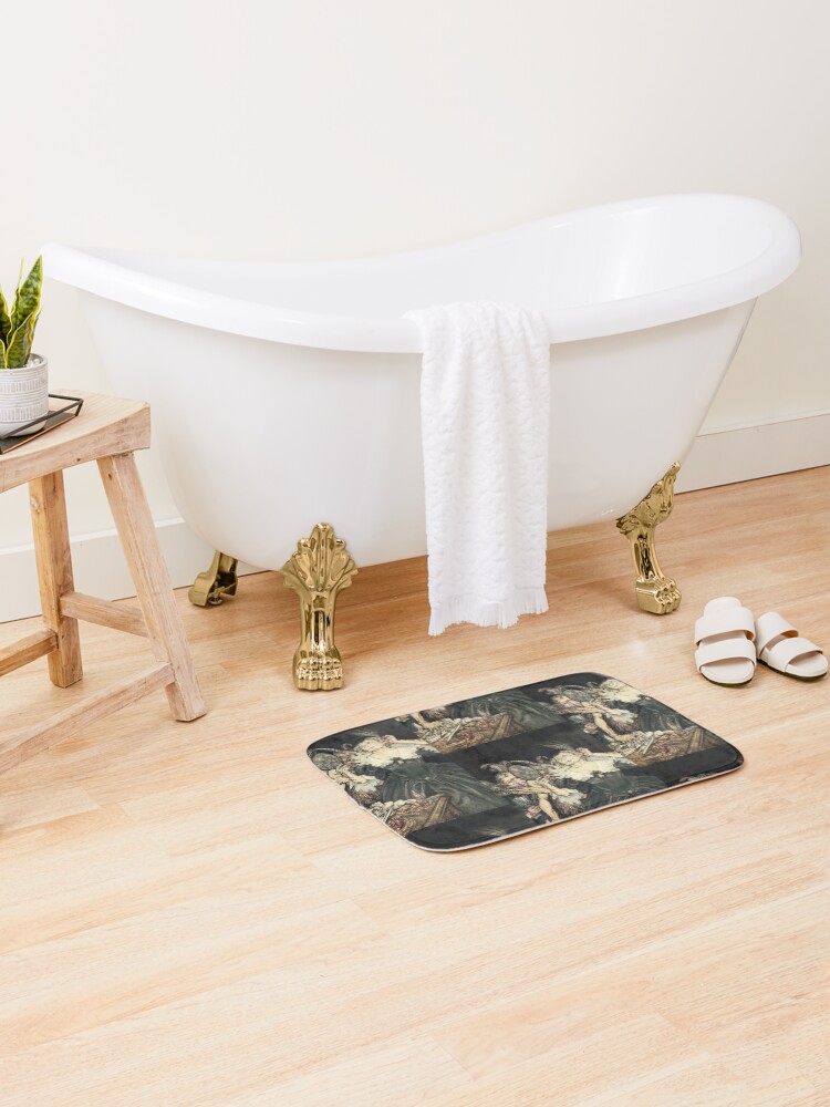 Thumbnail 2 of 6, Bath Mat, comus - Arthur Rackham designed and sold by Geekimpact.
