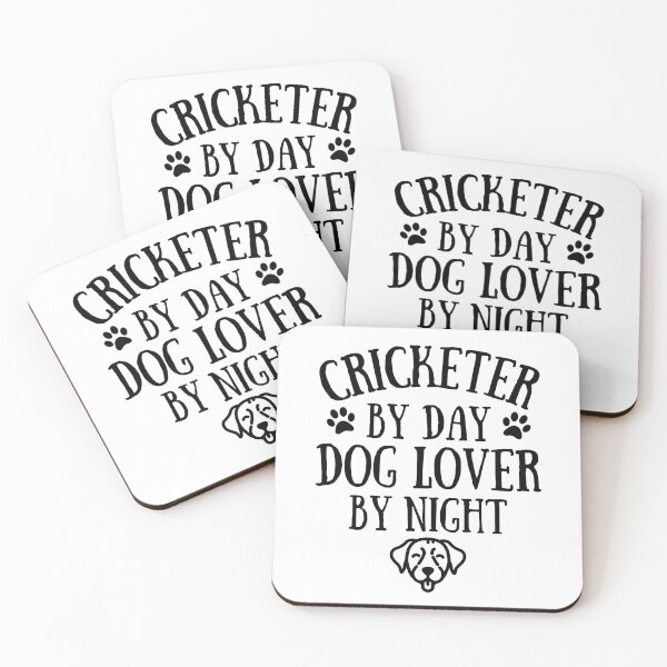 Item preview, Cricketer by day. Dog lover by night designed and sold by TheGreenGoat.