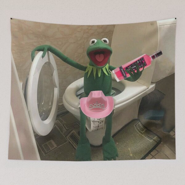 Item preview, Bad kermit party with pink whitney designed and sold by Alva-Creatur.