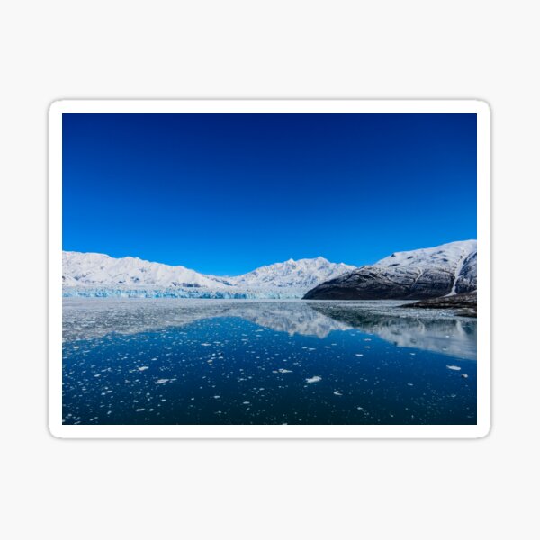 Bluebird Day at Hubbard Glacier Sticker