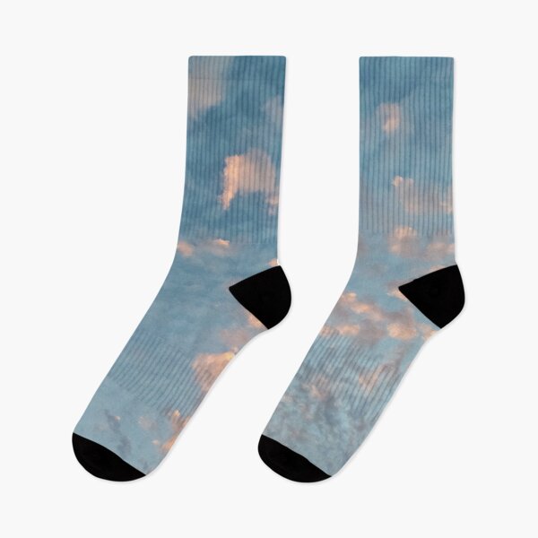 Item preview, Pastel Blue Burning Dreamy Sky with Scattered Burning Cotton Candy Clouds - Photography  designed and sold by By Roqia.