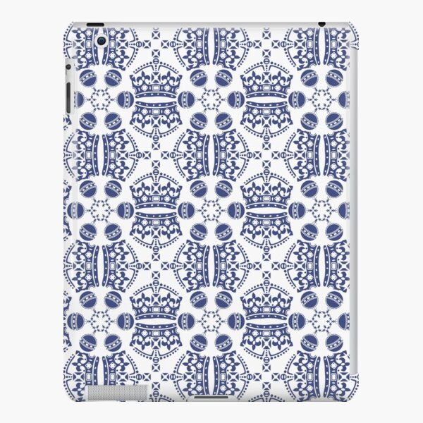Jubilee Crown & Soverign Orb Pattern in blue on white iPad Snap Case