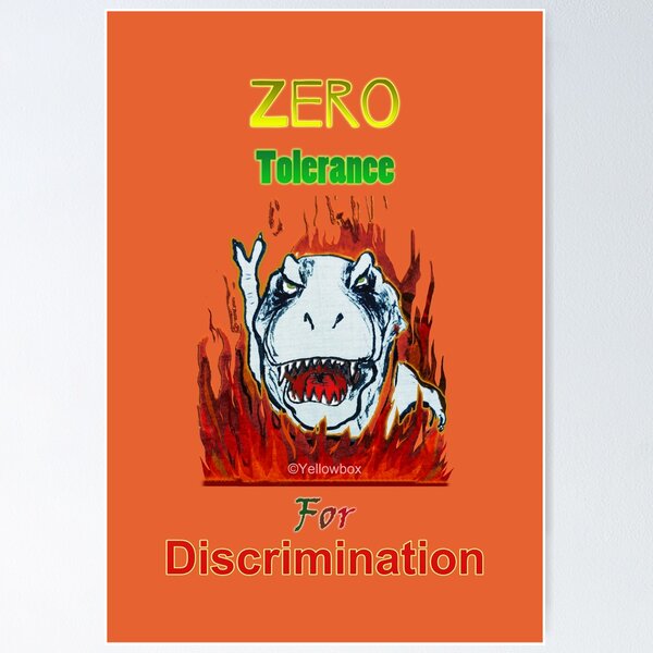 Item preview, Zero Tolerance for Discrimination - Yellowbox ink painting designed and sold by twyellowbox.