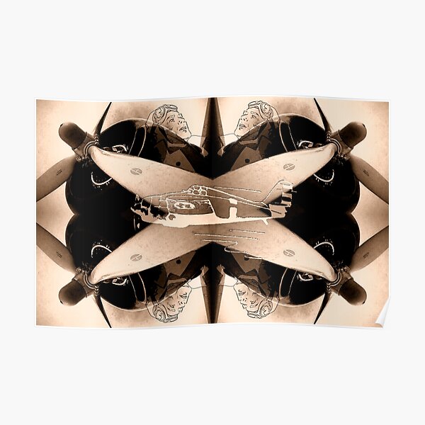 WildCat Air Power Vintage Plane Engine Propellers Poster