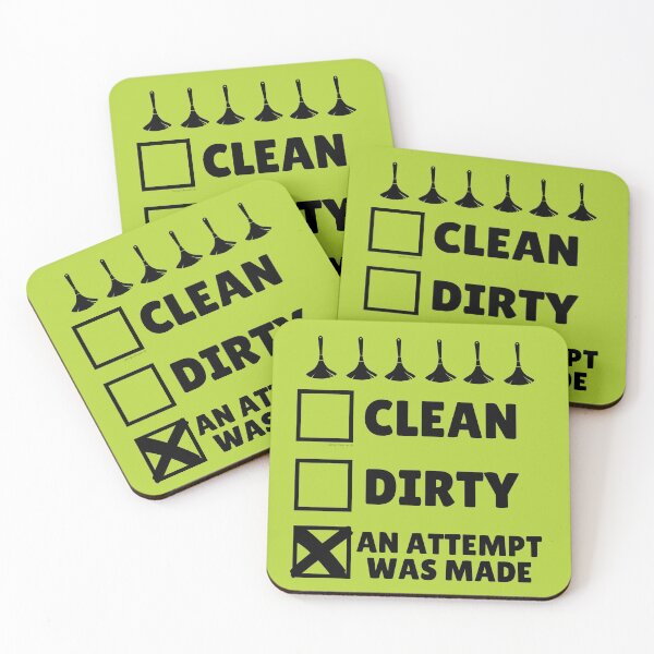 Item preview, Clean Dirty An Attempt Was Made Funny Cleaning Novelty designed and sold by SavvyCleaner.