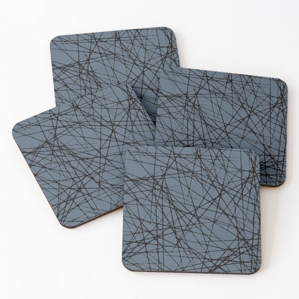 Aperçu de l'œuvre Black and Blue Modern Criss Cross Line Pattern Pairs Valspar 2022 Color of the Year Mountain River 4005-6C - Colour Trends créée et vendue par ColorOfTheYears.
