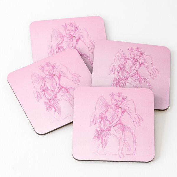 Item preview, Musical Angel with Playing Lyre in A Garden (Drawing by ACCI) designed and sold by VanyssaGraphics.