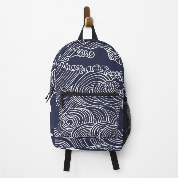 Item preview, Japanese Waves Simple White Line Illustration designed and sold by TrulyEpoque.