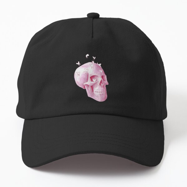 Aperçu de l'œuvre Crâne rose avec des mites créée et vendue par FedoraLifestyle.