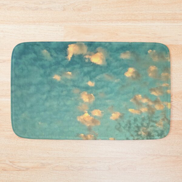 Item preview, Teal - Orange Blue Burning Sky with Scattered Burning Cotton Candy Clouds - Photography  designed and sold by By Roqia.