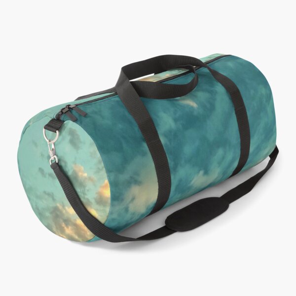 Item preview, Teal - Orange Blue Burning Sky with Scattered Burning Cotton Candy Clouds - Photography  designed and sold by By Roqia.