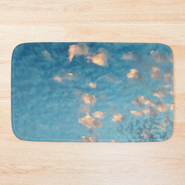 Item preview, Blue-Orange Burning Dreamy Sky with Scattered Burning Cotton Candy Clouds - Photography  designed and sold by By Roqia.