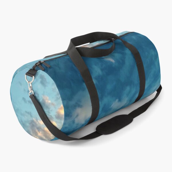 Item preview, Blue-Orange Burning Dreamy Sky with Scattered Burning Cotton Candy Clouds - Photography  designed and sold by By Roqia.