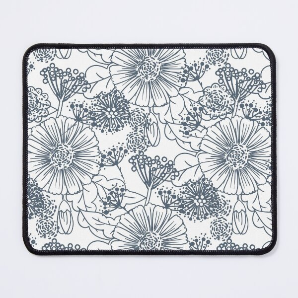Item preview, Blue and White Hand Drawn Floral Pattern Pairs Valspar 2022 Color of the Year Mountain River 4005-6C - Colour Trends designed and sold by ColorOfTheYears.