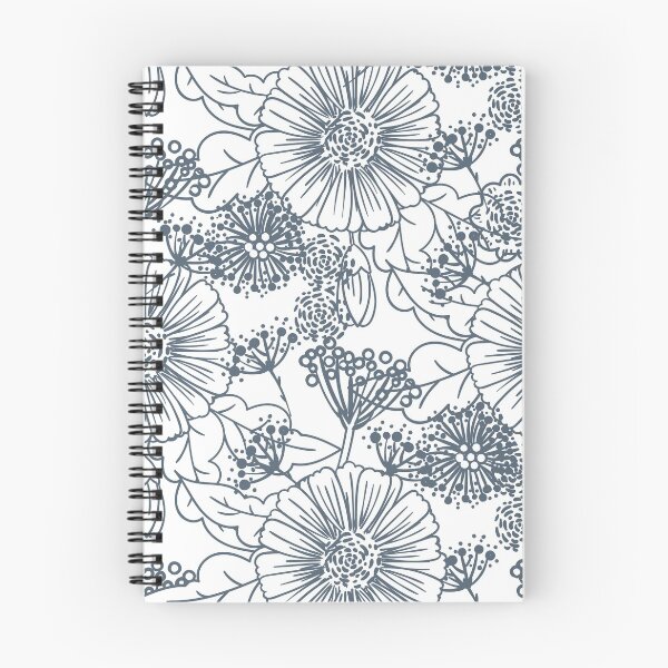 Item preview, Blue and White Hand Drawn Floral Pattern Pairs Valspar 2022 Color of the Year Mountain River 4005-6C - Colour Trends designed and sold by ColorOfTheYears.