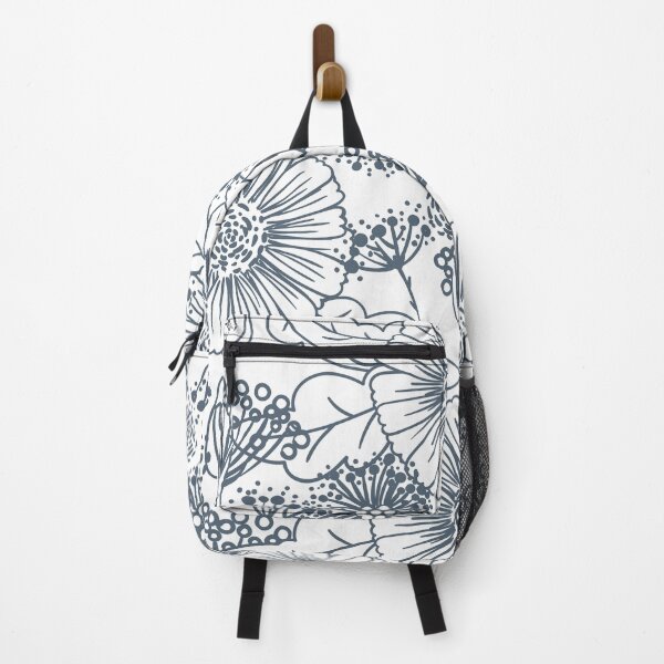 Item preview, Blue and White Hand Drawn Floral Pattern Pairs Valspar 2022 Color of the Year Mountain River 4005-6C - Colour Trends designed and sold by ColorOfTheYears.