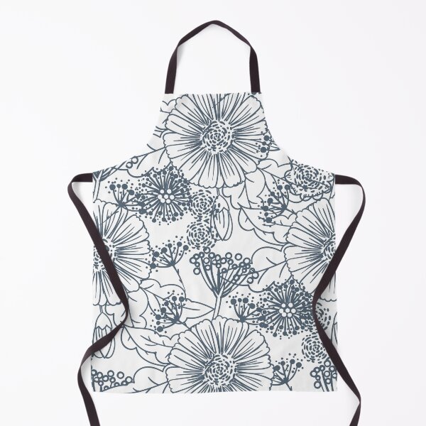 Item preview, Blue and White Hand Drawn Floral Pattern Pairs Valspar 2022 Color of the Year Mountain River 4005-6C - Colour Trends designed and sold by ColorOfTheYears.