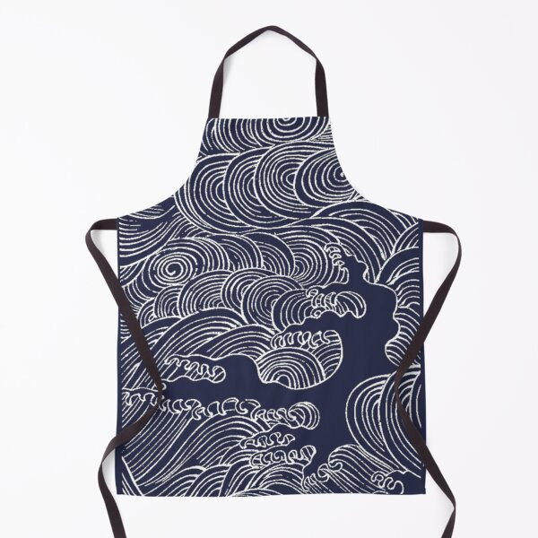 Item preview, Japanese Waves Simple White Line Illustration designed and sold by TrulyEpoque.