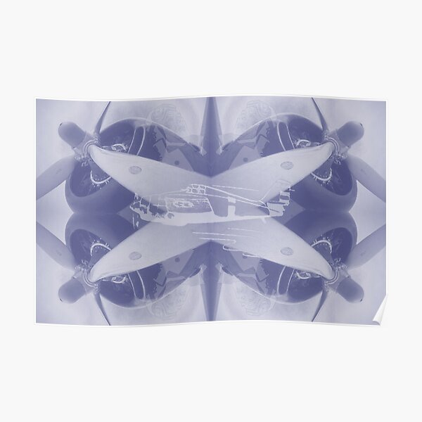 WildCat Air Power Blue Plane Engine Propellers Poster