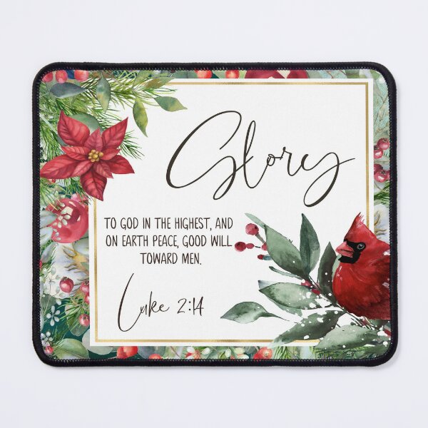 Item preview, Luke 2:14, Glory to God in the highest, Christmas Scripture, Watercolor Bible Verse designed and sold by Dzhenka-Balimez.
