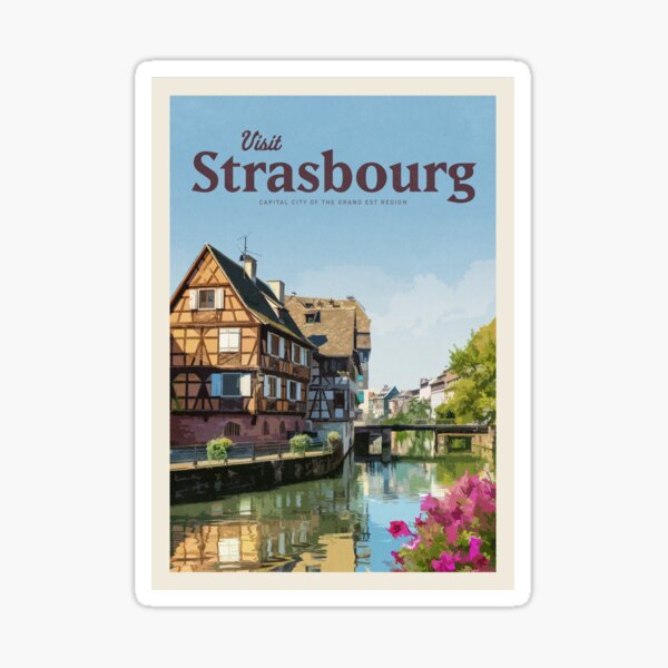 Vista previa del artículo con la obra «Visitar Estrasburgo», diseñado y vendido por CallumGardiner.