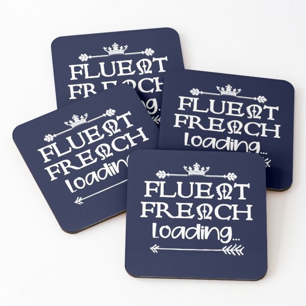 Item preview, Fluent French Loading... White Text Premium designed and sold by Design-Maniya.