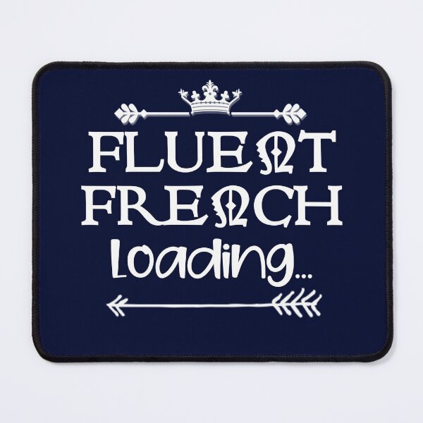 Item preview, Fluent French Loading... White Text Premium designed and sold by Design-Maniya.