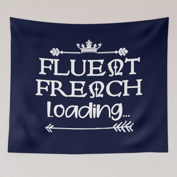 Item preview, Fluent French Loading... White Text Premium designed and sold by Design-Maniya.