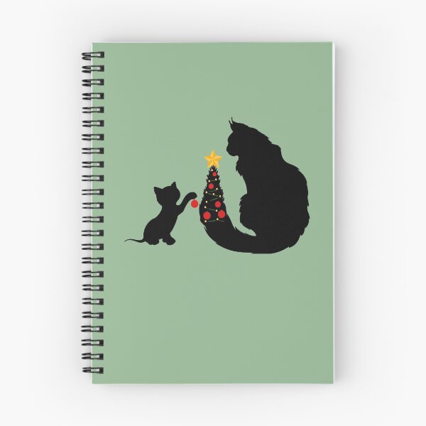 Item preview, black cats decorate the Christmas tree designed and sold by PicturePatty.