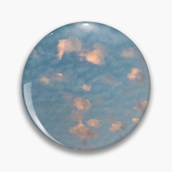 Item preview, Pastel Blue Burning Dreamy Sky with Scattered Burning Cotton Candy Clouds - Photography  designed and sold by By Roqia.