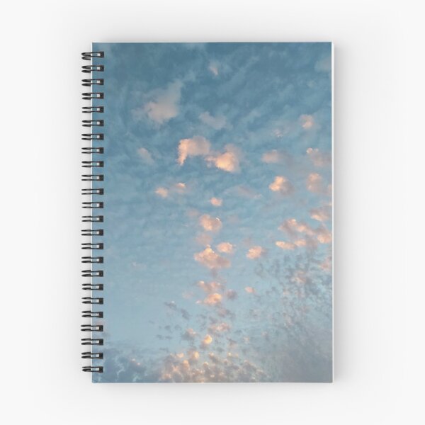 Item preview, Pastel Blue Burning Dreamy Sky with Scattered Burning Cotton Candy Clouds - Photography  designed and sold by By Roqia.