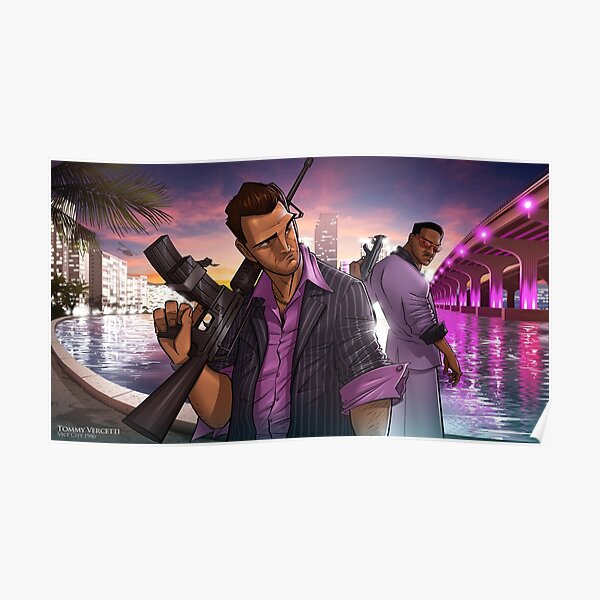 "GTA:Vice City" Poster for Sale by Heets20 | Redbubble